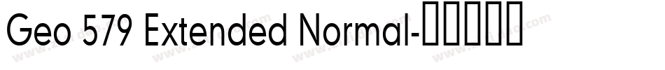 Geo 579 Extended Normal字体转换